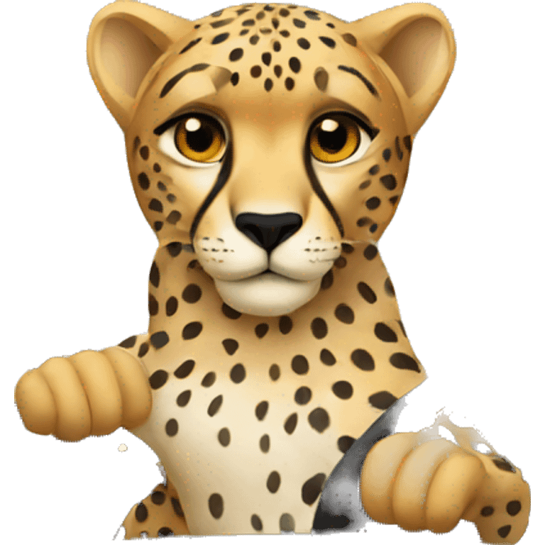 cheetah driving a car emoji