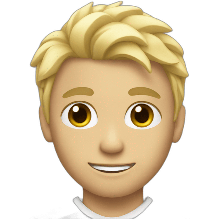 Blonde boy soccer player emoji