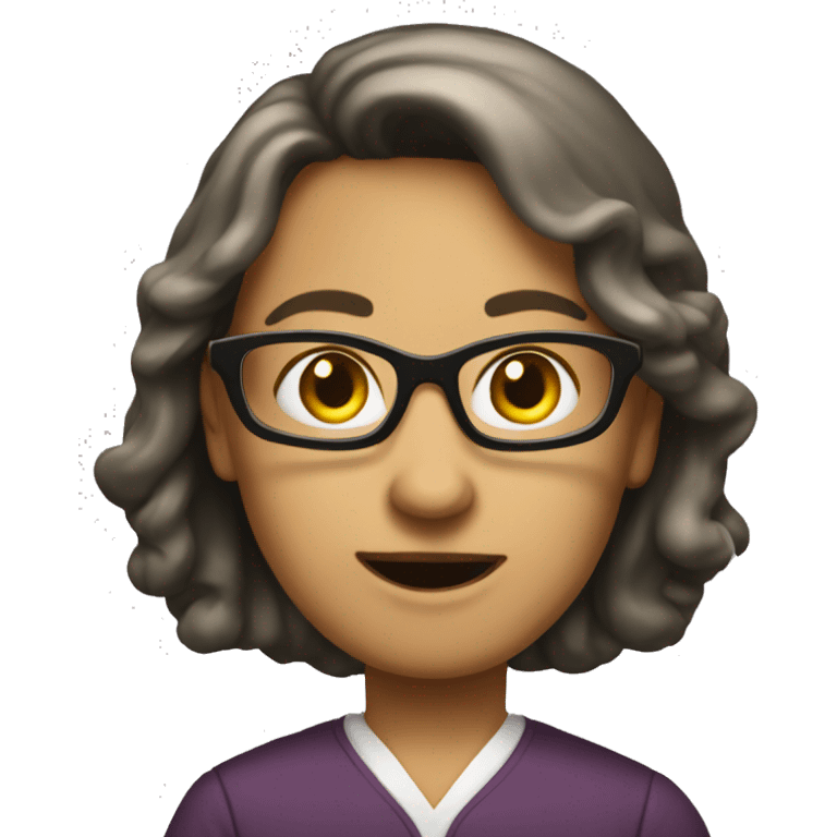 Create an emoji of a librarian striking emoji