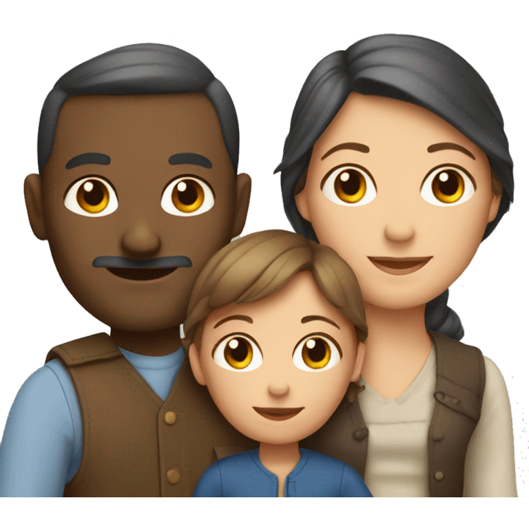 a french family with 2 parents and 2 children emoji