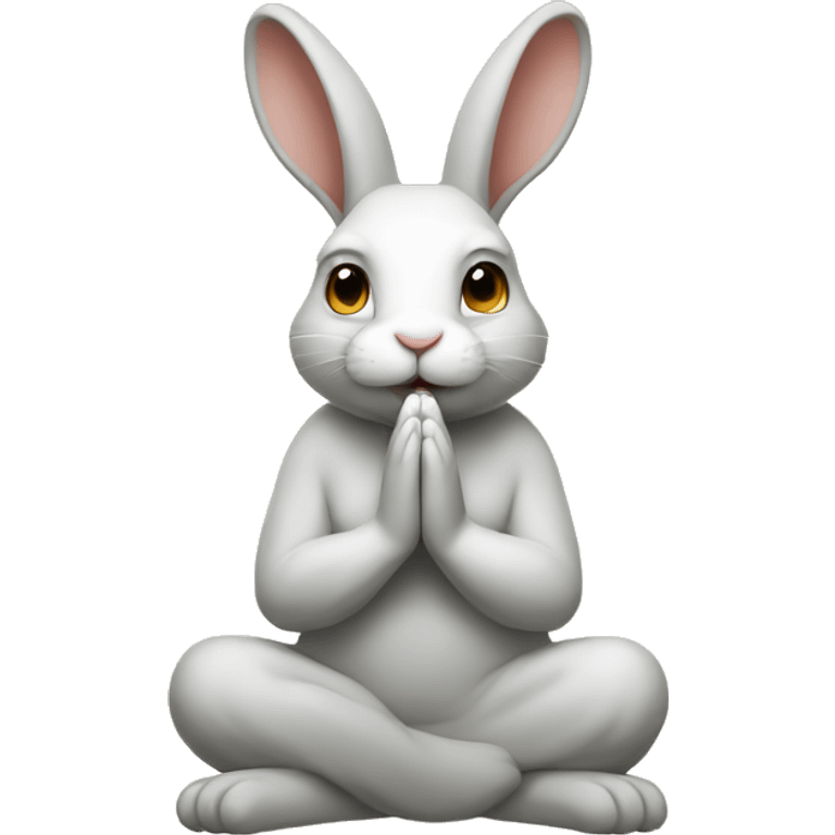 Rabbit praying nama emoji