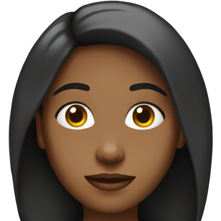 Black with a female face emoji