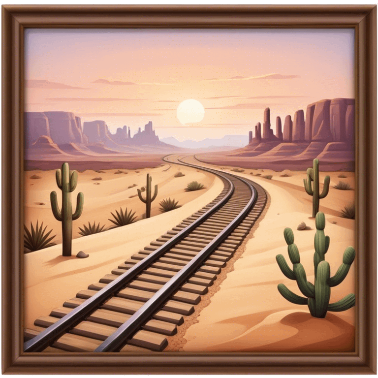 Railroad in a dessert emoji