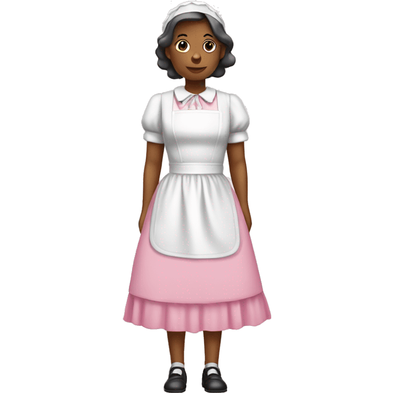 pink maid dress with white apron emoji