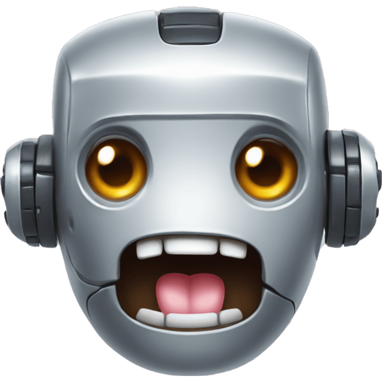 robot with tongue out emoji