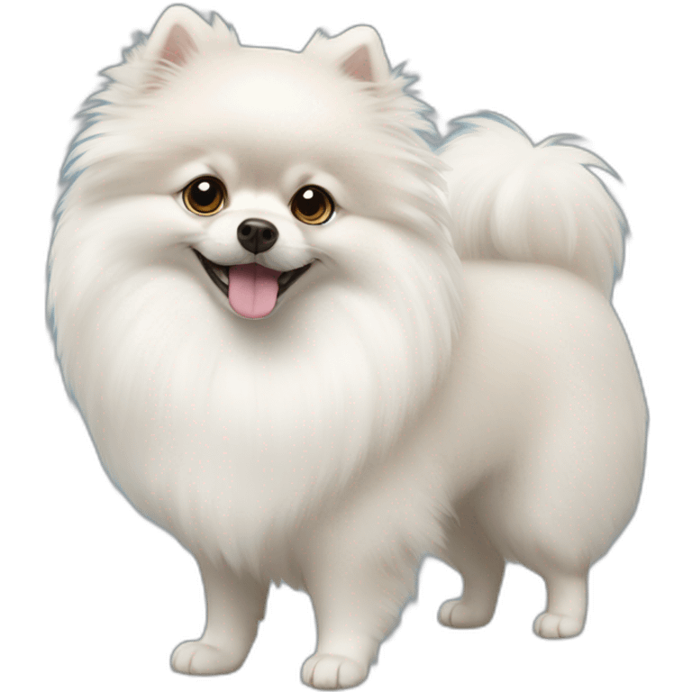 White Pomeranian  emoji