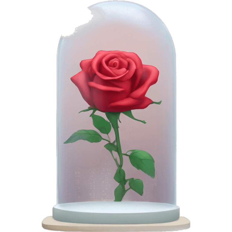 rose in glass case emoji