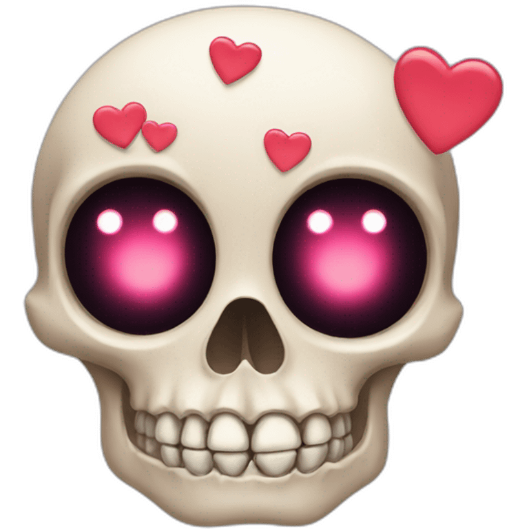 skull with hearts for eyes emoji