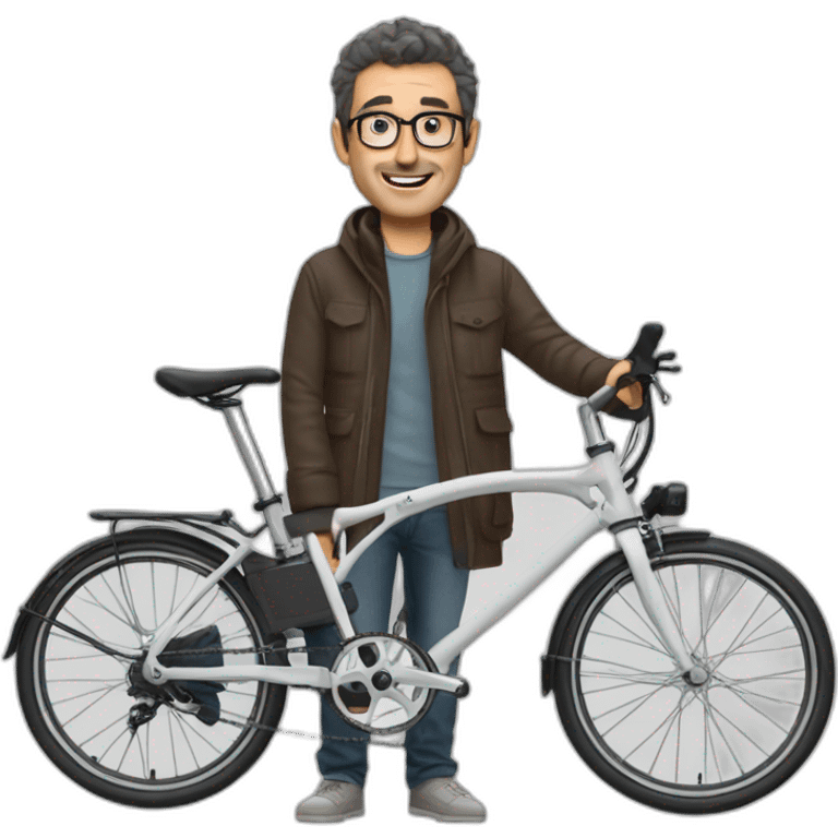 Sergi solsona en una Brompton  emoji