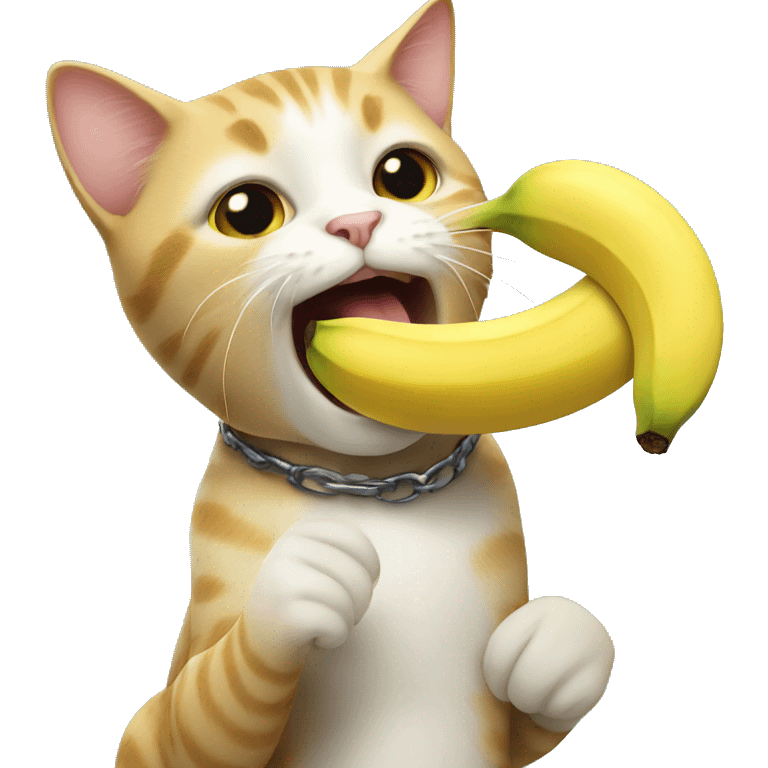 cat eating a banana  emoji