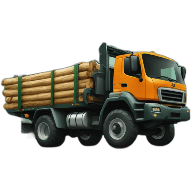 forest forwarder truck with timber emoji