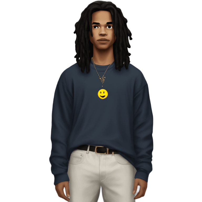 luka sabbat husband long hair, nice outfit standing  emoji