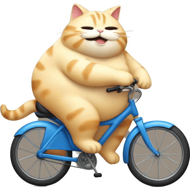 fat cat on a bike emoji