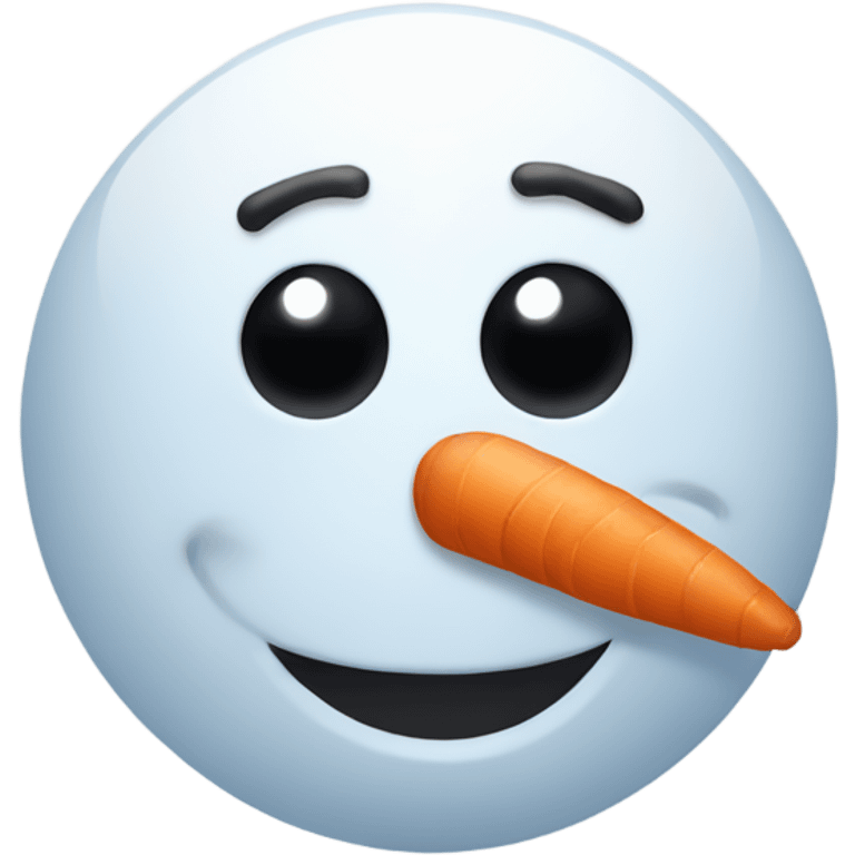 Snowman without a nose emoji