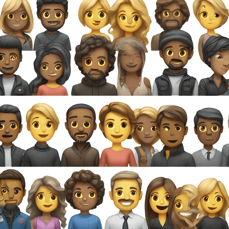 plusieurs personnes ombre emoji