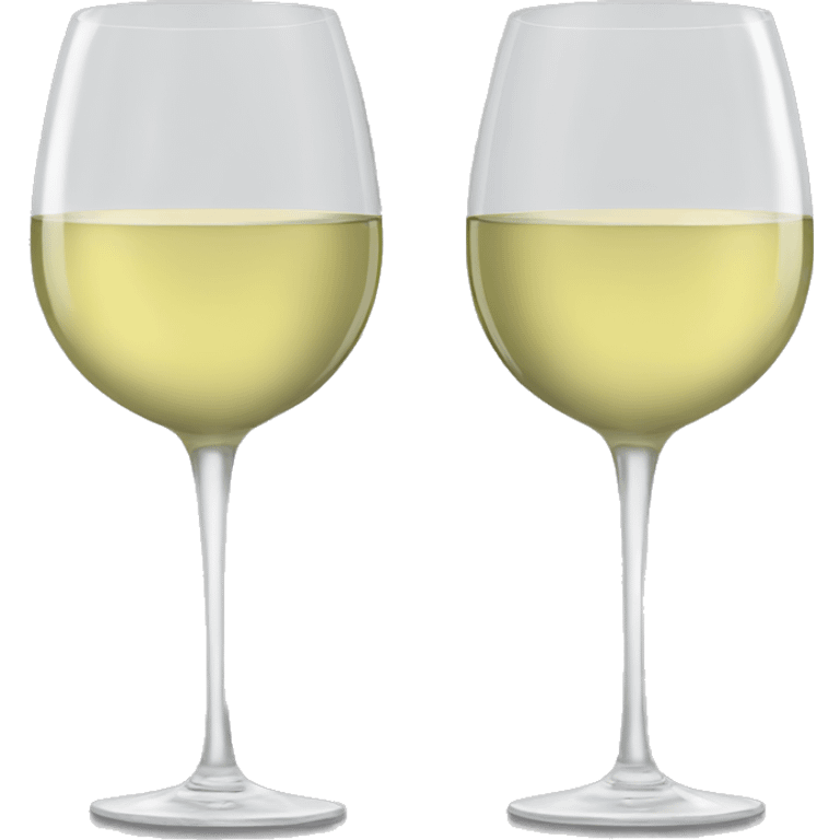 two white wine glasses clincking  emoji