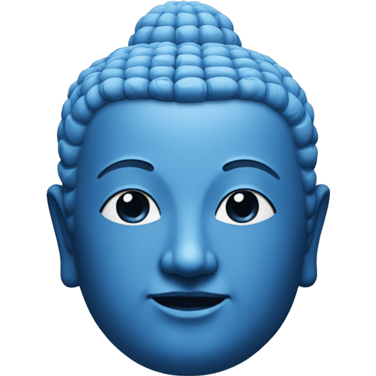 blue budha head  emoji