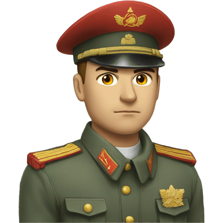 ussr soldier serious with takes emoji