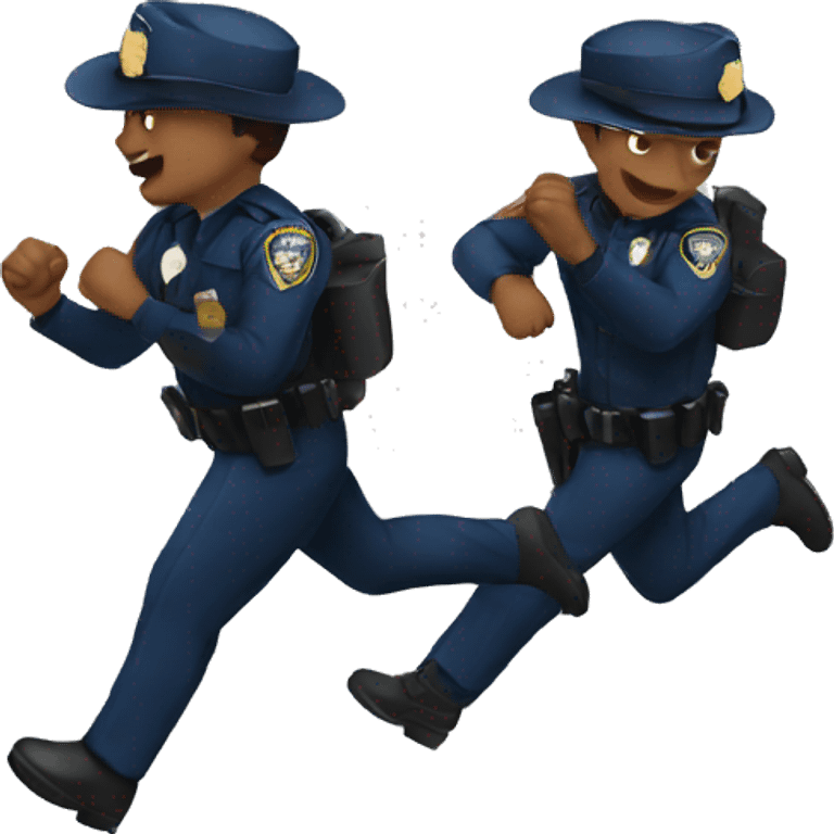 a cop running emoji