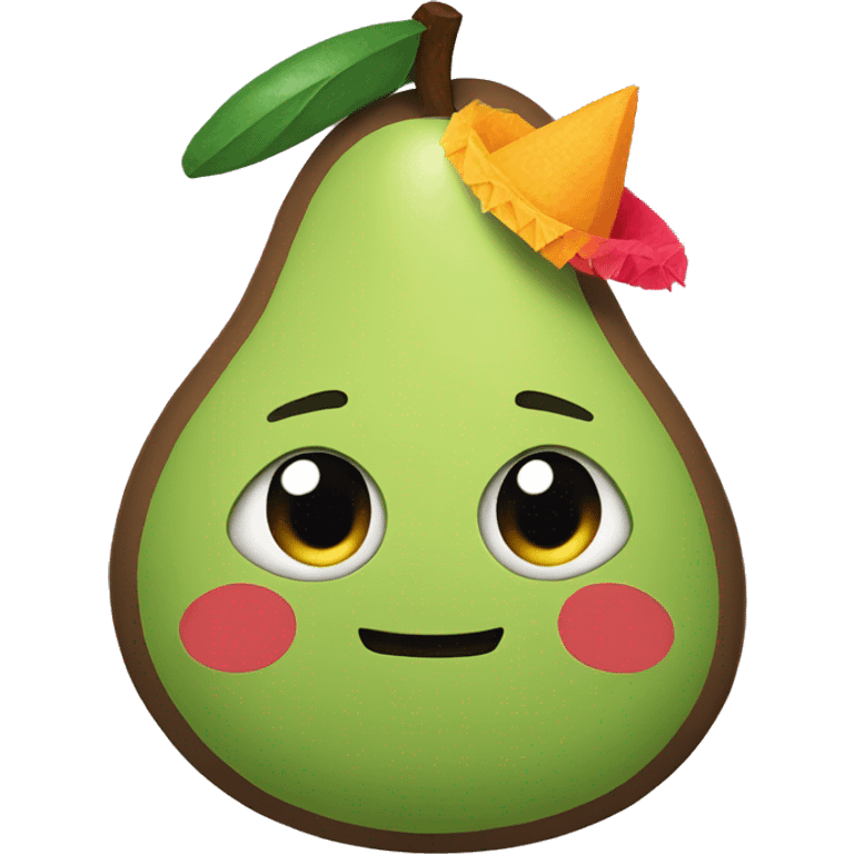 Avocado wearing piñata ears emoji