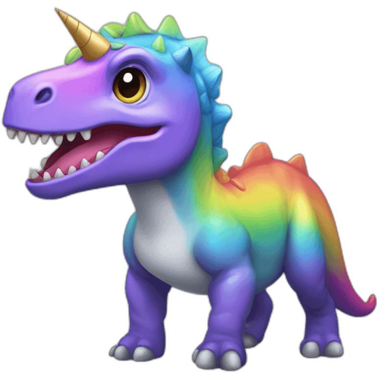 tyrannosaurus-unicorn-rainbow-cute emoji