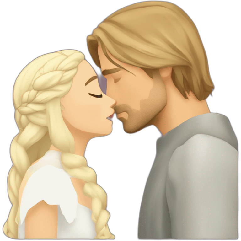 Daenerys targarian kissing jaime lannister emoji