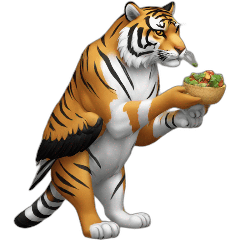 tiger eating eagle emoji