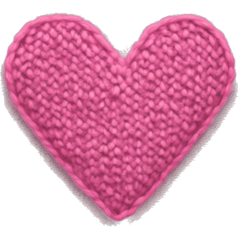 knitted pink heart emoji