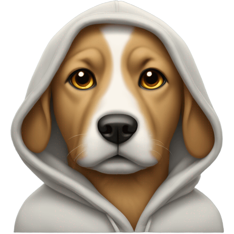 dog wearing a hoodie emoji