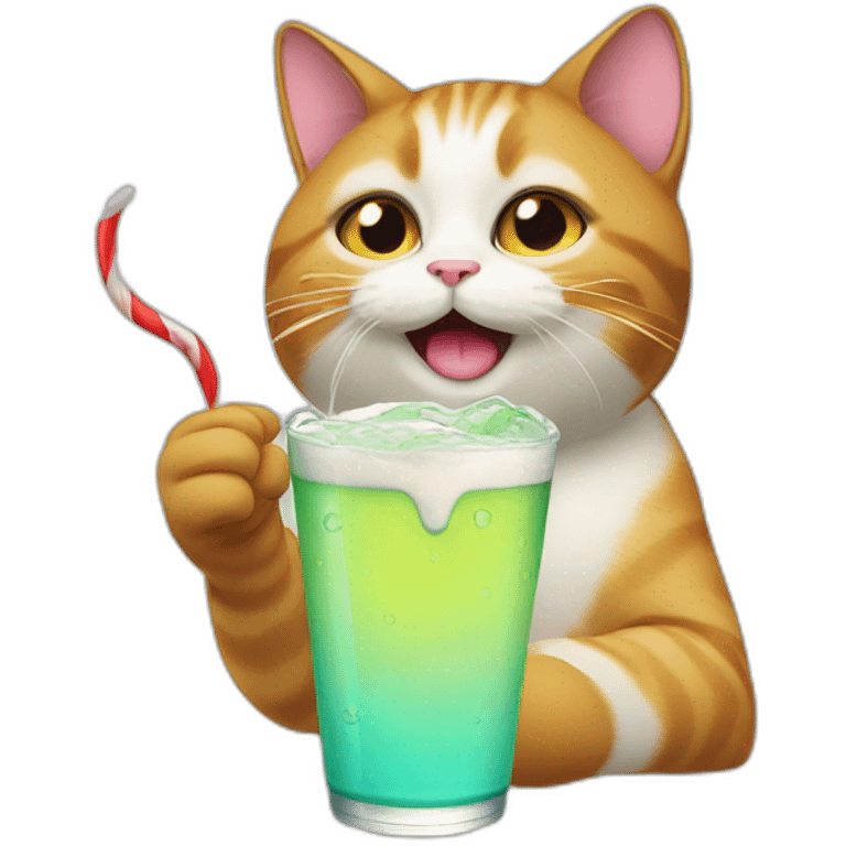 cat drink coca emoji