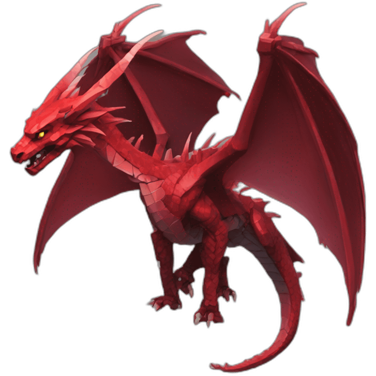 Minecraft Red dragon cyberpunk emoji