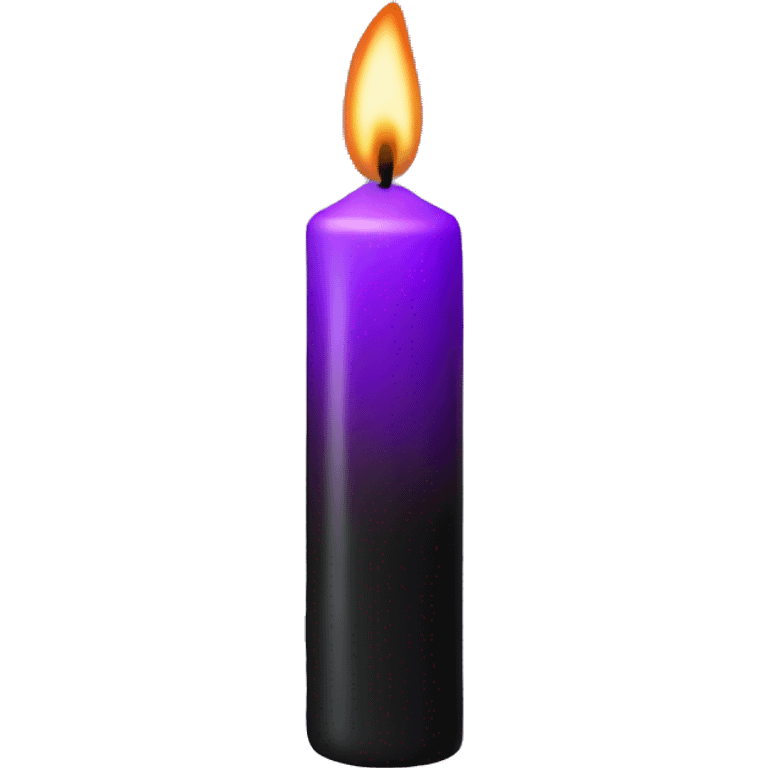 Black candle with purple flame emoji