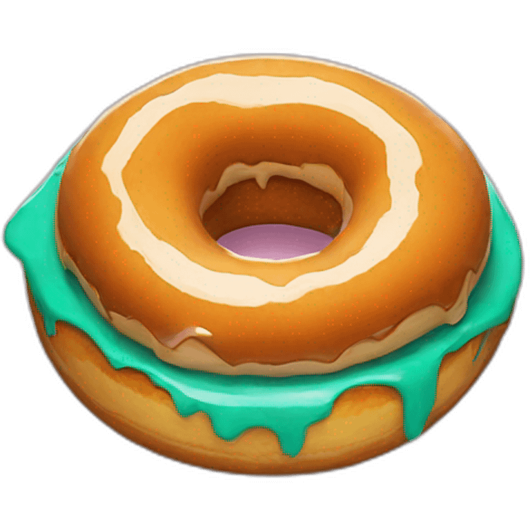 Minecraft Slime eating donut emoji