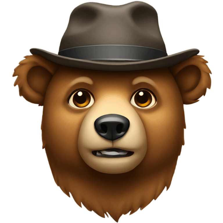 Bear in a hat emoji