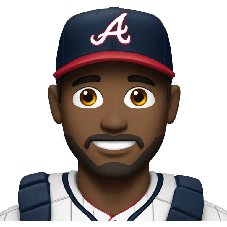 White Guy Atlanta Braves Icon as a Emjoi emoji