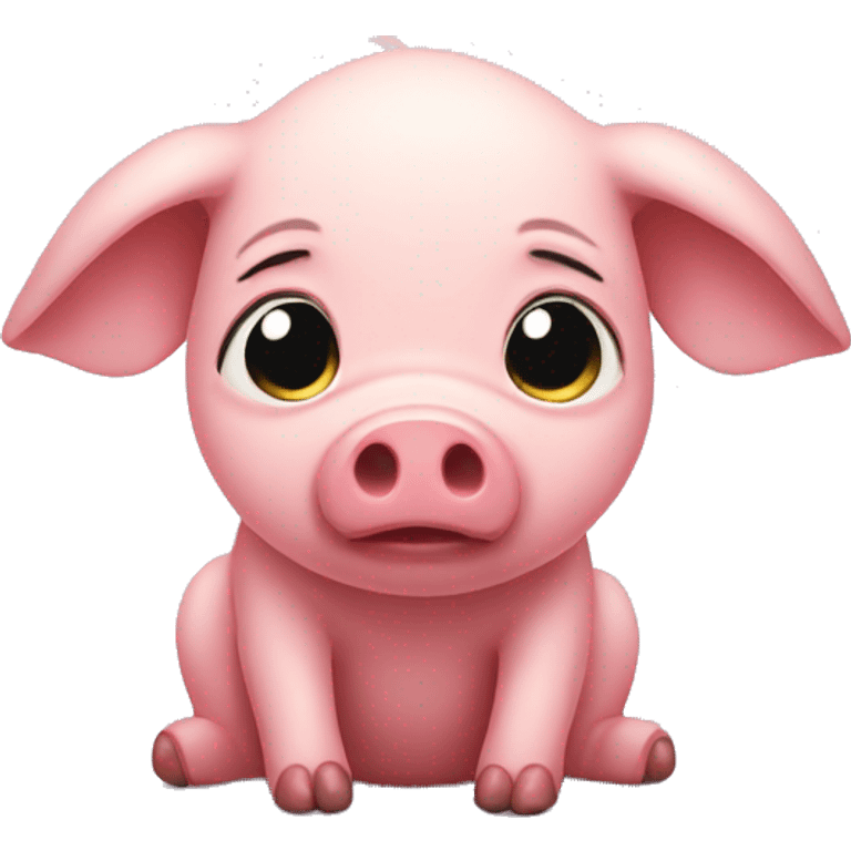 Sad piglet emoji