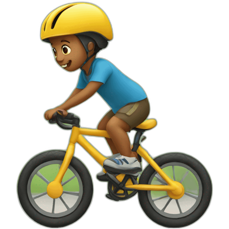 Toddler riding bike emoji