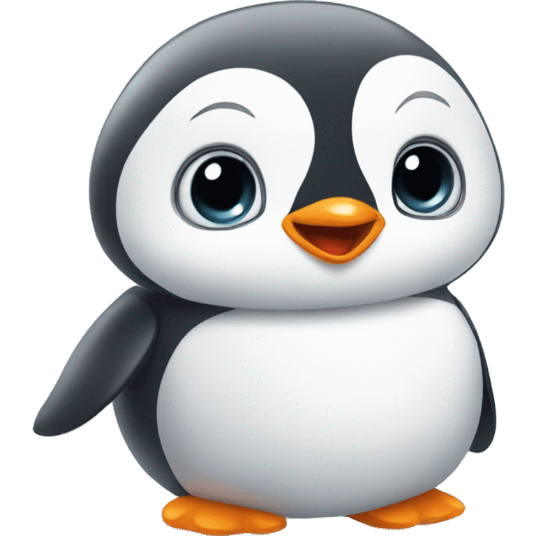 cute baby penguin as a chatbot emoji