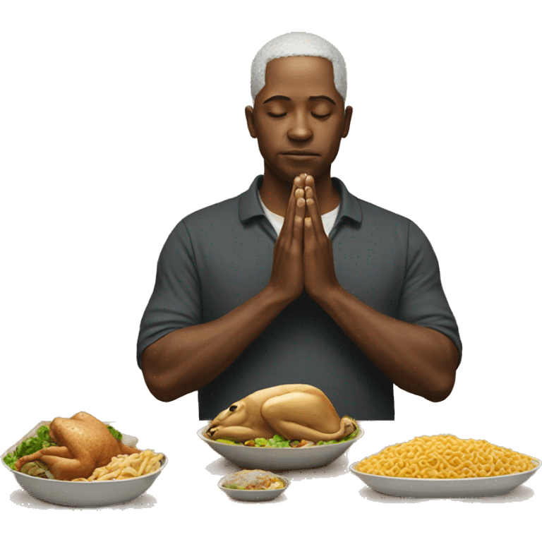 Praying over food  emoji