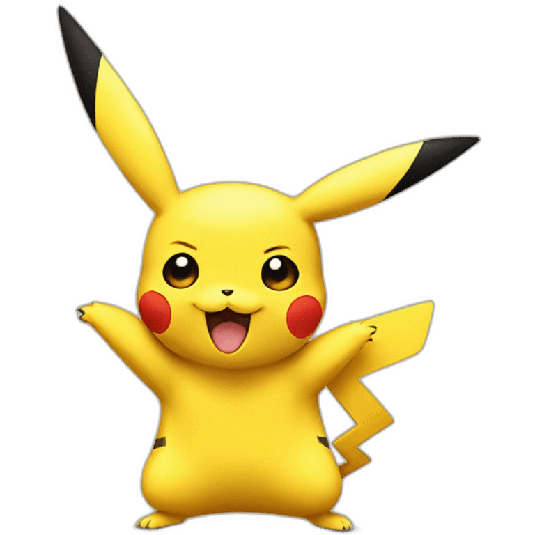 Pikachu cheers emoji