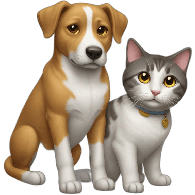 un chien et un chat emoji