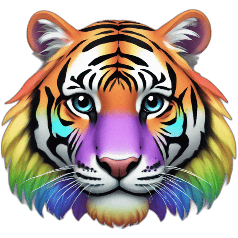 rainbow tiger emoji