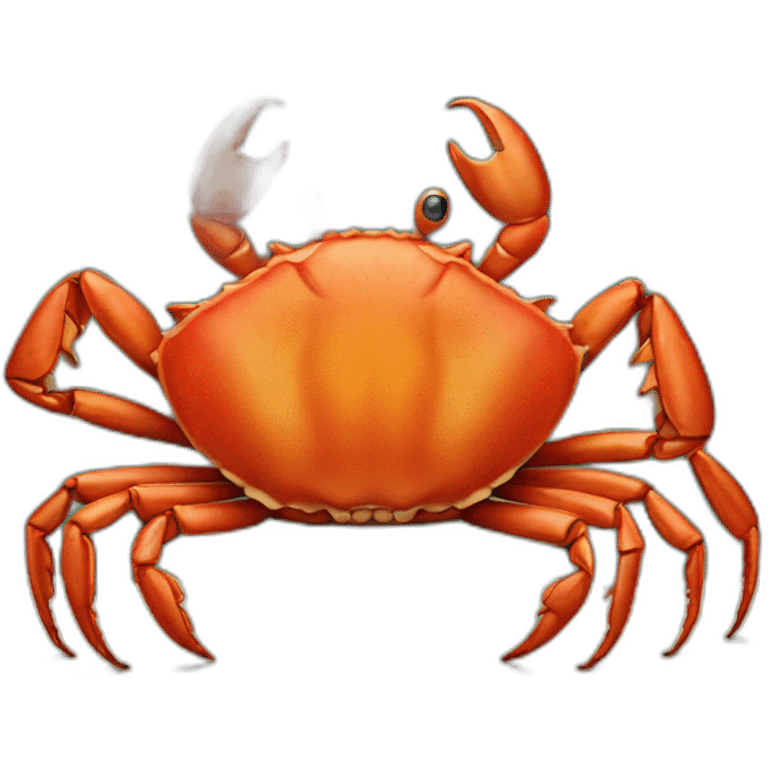 crab smoking a cigarette emoji