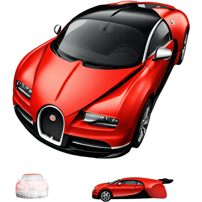 Red and black Bugatti  emoji