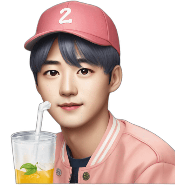 Kim-Taehyung-drink-soju emoji