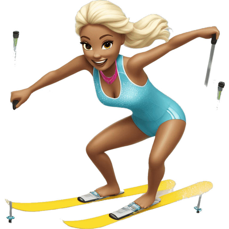 Beach Kristy Barbie skiing  emoji