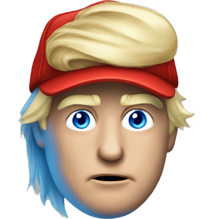 Donald Trump blue eyes red hat emoji