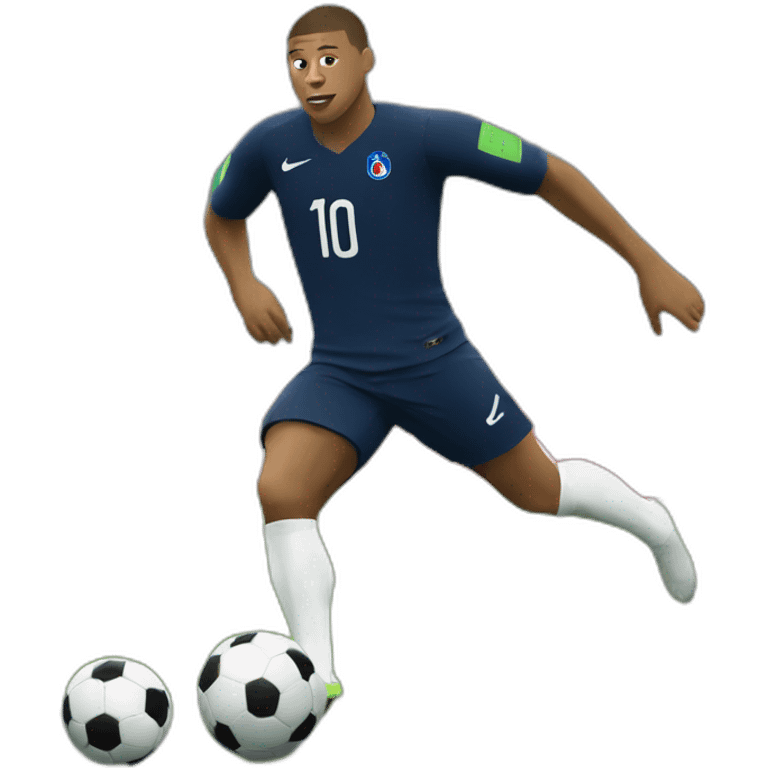 Mbappé play football emoji