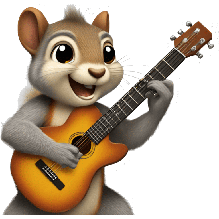 Squirrel playing guitar  emoji