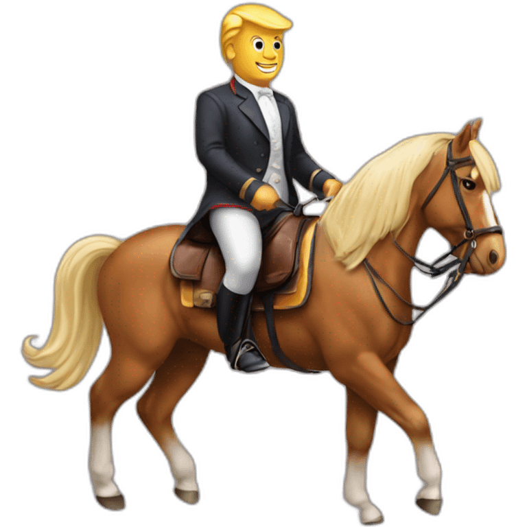 Donald Drump sur un cheval  emoji